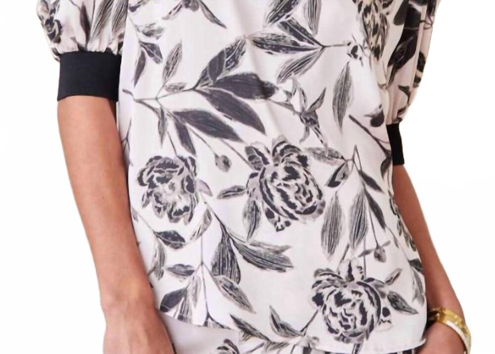 NEW CURRENT AIR olivia blouse in white black